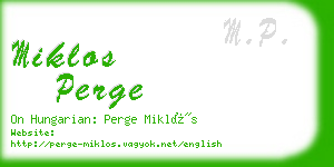 miklos perge business card